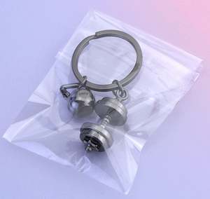 Porte-clés de sport personnalisé avec logo, accessoires de gym, mini haltères 3D en métal, cadeaux de motivation pour le fitness - Product Image 6