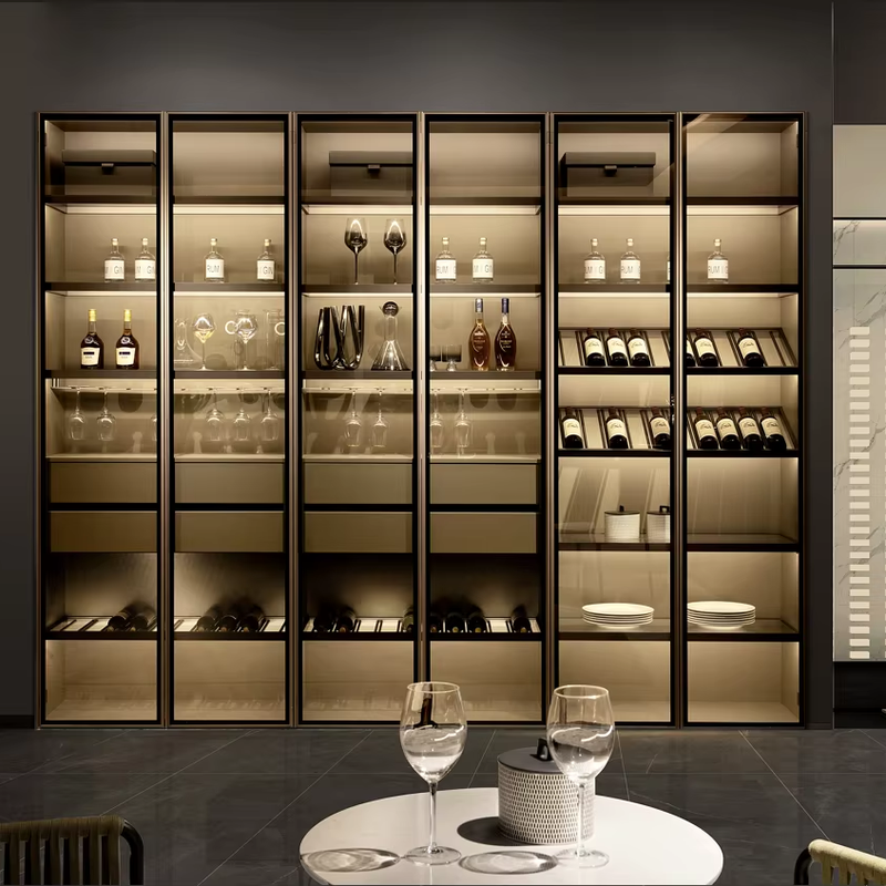 BAINENG Luxury Flameproof Glass Wine Cabinet