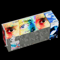 Stand d'exposition modulaire 6*3M, affichage multi-faces éclairé avec mur d'images géant et boîte à lumière supérieure, cube portable pour salon professionnel
