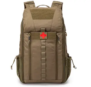 Tactical Emergency Medic Nurse Bags Backpack Waterproof First Aid Bags Brown Combat Medical Backpack