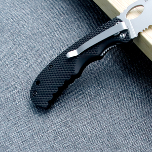Cuchillo de Bolsillo Plegable HL con Logotipo Personalizado, Recubrimiento Negro, Hoja Plegable de Acero de Alta Resistencia, Cuchillos Plegables de Rescate, Supervivencia y Camping - Product Image 4