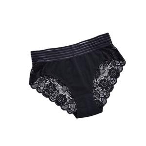 Mutandine da donna Plus-size di mezza età <span class=keywords><strong>Sexy</strong></span> in pizzo traspirante comfort mutandine di colore puro - Product Image 1