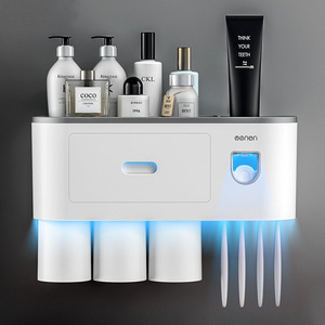 Soporte Magnético para Cepillo de Dientes con Dispensador Automático de Pasta Dental, Organizador de <span class=keywords><strong>Baño</strong></span> - Product Image 1
