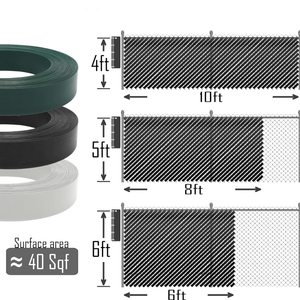 LIYUAN 4.5cm x <span class=keywords><strong>50m</strong></span> Kit PVC dur Panneau de clôture <span class=keywords><strong>rigide</strong></span> Vinyle vert avec 100 clips Bande de confidentialité en PVC Clôture d'écran - Product Image 3