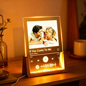 Logotipo personalizado, 3 colores, fotos personalizadas, placa de canción acrílica, regalos únicos, luz LED nocturna - Product Image 3
