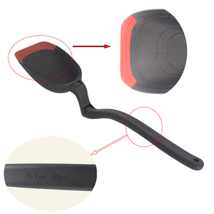 Sartén de silicona con rotación de 360 grados, cuchara grande para sopa, cucharón de silicona para cocinar o servir <span class=keywords><strong>grandes</strong></span> lotes de sopa - Product Image 4