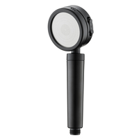 Douche à main à filtre amovible ABS noir à trois fonctions pour hôtel