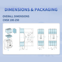 Interruptor Automático de Caja Moldeada Premium SSPD NSX MCB 150A 3P, Unidad de Disparo Térmico Magnético, Voltaje Nominal 690V, Capacidad de Ruptura 80kA