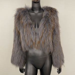 Abrigo de Piel para Mujer, Otoño e Invierno, Nuevo Abrigo de Piel de <span class=keywords><strong>Mapache</strong></span>, Grueso, Tejido de Doble Cara, Abrigo de Piel Moderno para Jóvenes - Product Image 2