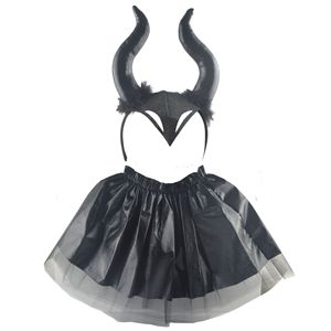 Children's Performance <strong>Costume</strong> <strong>Devil</strong> Horn <strong>Costume</strong> <strong>Red</strong> <strong>Devil</strong> Horn Hairband Mesh Dress <strong>Halloween</strong> Cosplay <strong>Costume</strong> - Product Image 5