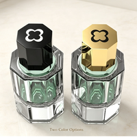 Tutup Parfum Bentuk Oktagon Magnetik dari Zamac, Tutup Botol Parfum dari Paduan Seng Berlapis Emas dengan Logo Kustom untuk Grosir Botol Parfum.