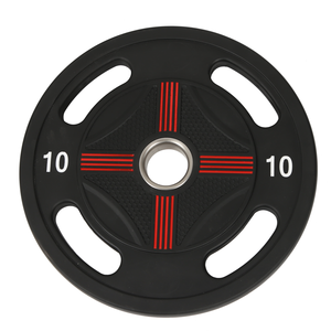 <span class=keywords><strong>Vente</strong></span> directe d'usine 5-25Kg Plaques de <span class=keywords><strong>poids</strong></span> noires Plaque en caoutchouc à 4 trous pour l'exercice au gymnase - Product Image 1