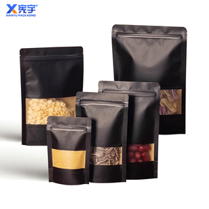 <span class=keywords><strong>Sac</strong></span> <span class=keywords><strong>autoportant</strong></span> en papier kraft épaissi noir <span class=keywords><strong>sac</strong></span> alimentaire refermable réutilisable emballé avec <span class=keywords><strong>sac</strong></span> à fermeture éclair fenêtre - Product Image 6