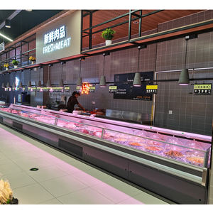 Refrigeratore a Display aperto con raffreddamento ad aria commerciale <span class=keywords><strong>in</strong></span> acciaio inossidabile per <span class=keywords><strong>macelleria</strong></span> e drogheria - Product Image 3