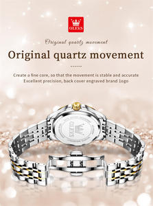 Reloj de Pulsera OLEVS 3620 de Diseño Elegante y Personalizado para Parejas, con Correa de Acero Inoxidable, Resistente al Agua y con Calendario - Product Image 5