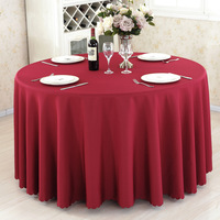 Nappe ronde blanche de 90 pouces personnalisée nappe solide en polyester lavable 170gsm