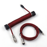 Gx12 5 pin aviateur connecteur câbles usb c spiralé aviation câble aviation plug 5pin 4pin clavier câble