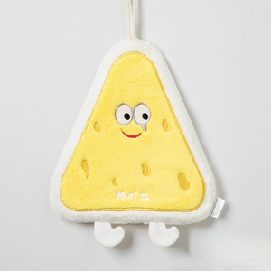 FF3452 dessin animé pain grillé microfibre chiffons de nettoyage chiffons Super absorbant torchons corail polaire salle de bain cuisine essuie-mains - Product Image 3