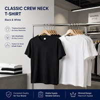 T-shirt unisexe décontracté en coton 100 % écologique, 300 g/m², couleur unie, col rond, coupe ample, streetwear, usage quotidien