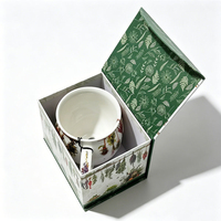 Boîte d'emballage en carton rigide pour tasse à café en céramique, finition brillante, coffret cadeau de luxe pour ensemble de tasses avec logo et dimensions personnalisés