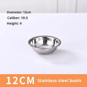 Bol <span class=keywords><strong>à</strong></span> mélanger et <span class=keywords><strong>à</strong></span> assaisonner en acier inoxydable 201 poli non revêtu, léger, extra épais, non toxique, design moderne, pour la maison et le <span class=keywords><strong>camping</strong></span> - Product Image 6