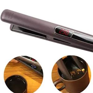 Universal Dual Voltage Waterproof Flat Iron Korean Ceramic Coated Hair Straightener