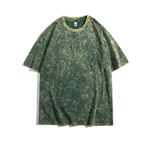 MT2693 Fournisseur de vêtements en gros, T-shirts personnalisés en mélange de coton 230 g/m², coupe oversize, imprimés wax, effet délavé, pour femmes et hommes - Product Image 4
