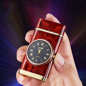 비즈니스 디자인 라이터 고품질 사용자 정의 블루 불꽃 토치 라이터 남성 조절 시계 라이터 - Product Image 3