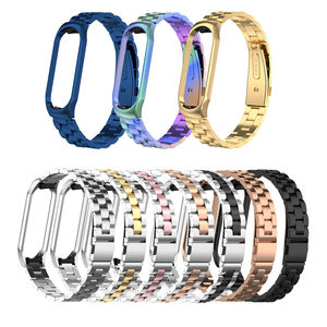 Para <span class=keywords><strong>XiaoMi</strong></span> serie 5 <span class=keywords><strong>4</strong></span> 3 muñeca sin tornillos de Metal de acero inoxidable pulsera Miband gota de <span class=keywords><strong>Mi</strong></span> banda 5 <span class=keywords><strong>4</strong></span> 3 correa de reloj - Product Image 1