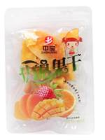 Zhongbao Camilan Buah Kering Irisan Manis Proses AD Mangga Kering Persik Stroberi Jeruk Campuran Buah Kering 100g ODM