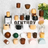 Tapa de perfume con fragancia de madera natural, hecha de fresno y bambú, capacidad de 50 ml