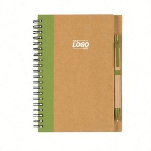 Steno <b>Notebook</b> with Pen Holder, Spiral <b>Lined</b> Notepad for Writing, Kraft Paper Cover Small Pocket <b>Notebooks</b> - Product Image 1