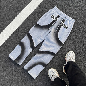 Set Felpa con Cappuccio Oversize Personalizzata di Alta Qualità con Mezza Cerniera e Stampa Serigrafica per Uomo - Product Image 2