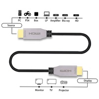 Câble coaxial à paire torsadée en fibre optique AOC haute vitesse pour câble 2.0 4K UHD 60Hz plaqué or longue distance longueur personnalisable