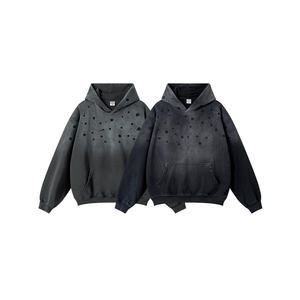 Sudadera con Capucha Estampada en Inkjet, Estilo Vintage, Talla Americana 410G, Holgada, a la Moda, Fabricante Personalizado, Sudadera de Alta Calidad para Hombre - Product Image 5