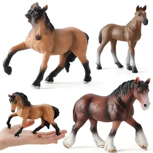 -Mô phỏng nóng mô hình động vật Ngựa clydesdale loạt đồ chơi trẻ em hiển thị Quà Tặng