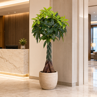 Arbre de la Fortune Artificiel en PE Ignifuge et Anti-UV 140cm Luxe Moderne pour Bureau Jardin Hôtel Maison Décoration Emballage KD