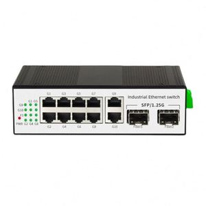 Industrial <strong>Gigabit</strong> <strong>8</strong> <strong>Port</strong> PoE and 2 Fiber Optical SFP Din-rail Ethernet Poe <strong>Switch</strong> - Product Image 1