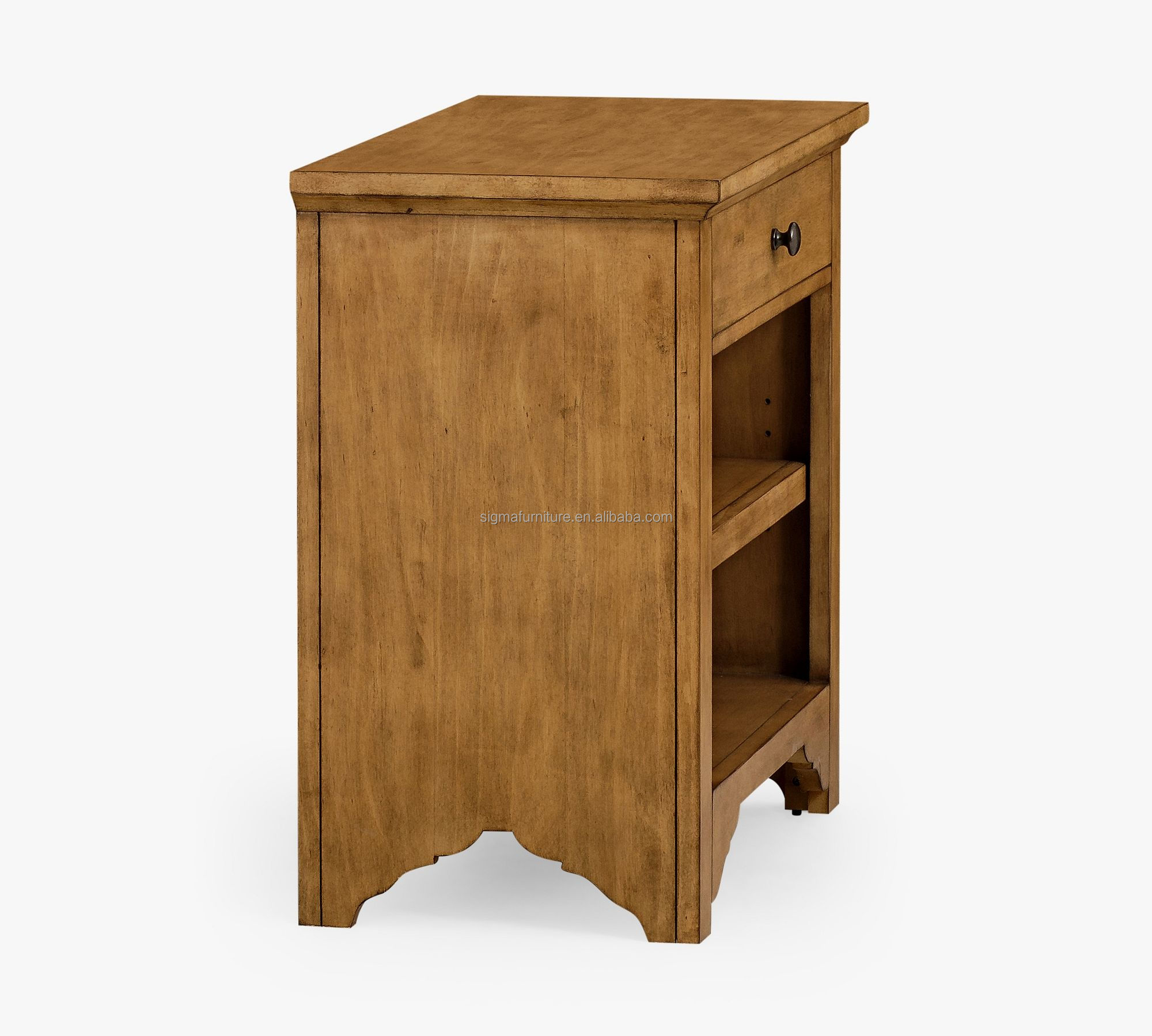 High quality Heritage Farmhouse Nightstand drawer bedside table bedroom furniture nightstand