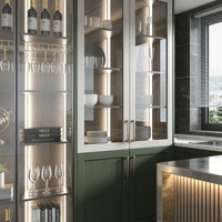 Évier de cuisine moderne de luxe en acier inoxydable, robinet, finition laquée écologique, taille personnalisée, durable, style européen