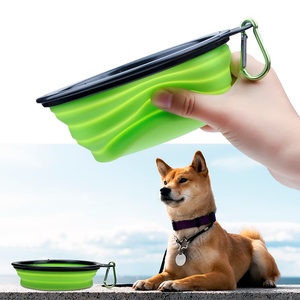 Tazón Plegable de Silicona Ecológico para Perros, Tazón Portátil para Agua y Comida para Mascotas, para Viajar, Caminar, Estacionar - Product Image 1