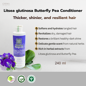 เชวา ไทยแลนด์ แชมพูและครีมนวดผมแบบ 2-in-1 สูตรดั้งเดิม สารสกัดจากลิทเซีย กลูติโนซา และสารสกัดจากดอกอัญชัน สำหรับป้องกันผมร่วง - Product Image 5