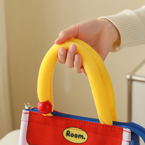 Lunch Bag Insulated Waterproof Oil Proof Easy Clean For Office Workers Take Meal To Work Flannel PEVA Lining - Product Image 4