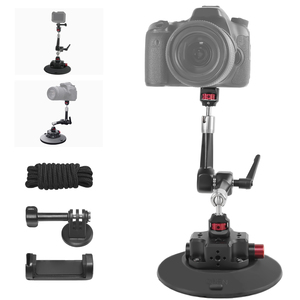 YUANYUJINGMI 360 °   Soporte de Ventosa para Automóvil de Alta Resistencia Magic Arm de <span class=keywords><strong>6</strong></span> Pulgadas para DJI <span class=keywords><strong>Osmo</strong></span> Insta360 X5, para Grabación en Exteriores - Product Image 1