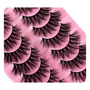 Cils artificiels complets L039 pour le commerce extérieur, autocollants, extension naturelle, réutilisables, effet 3D, sans cruauté, boîte mixte DIY 5/10/20 - Product Image 4