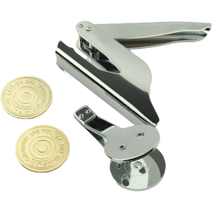 Sello <span class=keywords><strong>de</strong></span> Metal Personalizado al por Mayor, Sello Redondo en Relieve, Sello <span class=keywords><strong>de</strong></span> Mano para Empresas, Notarios y Papel - Product Image 1