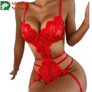 Nuevo mono transparente seductor de encaje, entrepierna abierta para mujer, ropa interior Sexy de pecho abierto de alta calidad con pechos grandes - Product Image 4