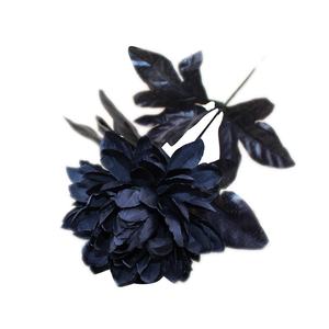 घरेलू सजावट के लिए नकली दाहलिया एकल शाखा काले सफेद सफेद घर के सजावट के लिए क्रिसमस स्टेम कृत्रिम फूल - Product Image 1