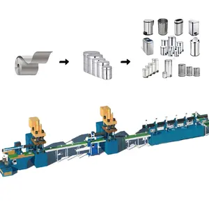 SunGlory stainless steel dustbin machinery power hydraulic press machine 50ton metal kitchen jar making machine production line