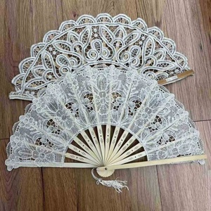 Éventail en dentelle portable avec logo personnalisé Offre Spéciale Cadeau d'affaires personnalisé Éventail en bambou sculpté d'art populaire - Product Image 6